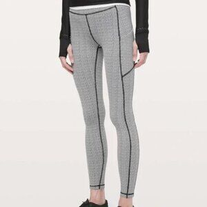 Lululemon Speed Up Tight Teeny Tooth White Black